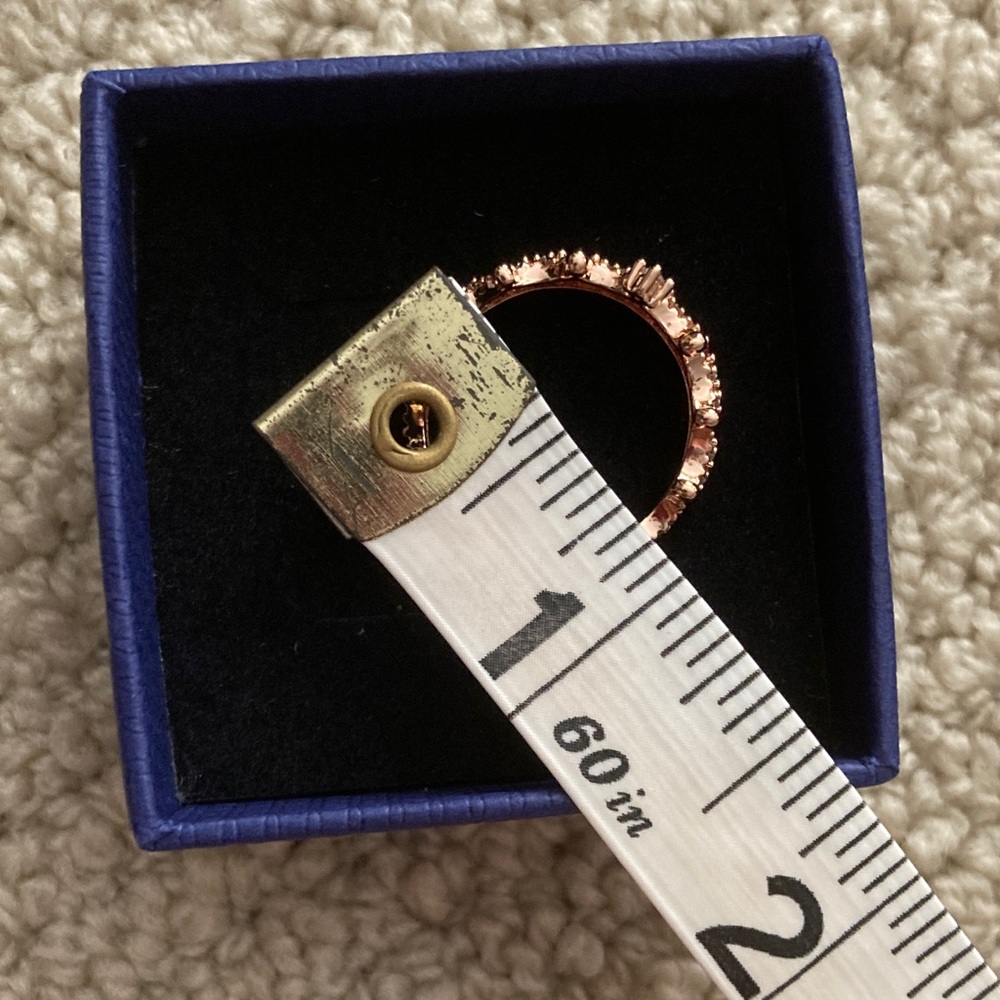 NEW Swarovski Ring Pink Rose Gold Crown Cut Size 9 Crystals Gemstones NIB - Picture 5 of 5